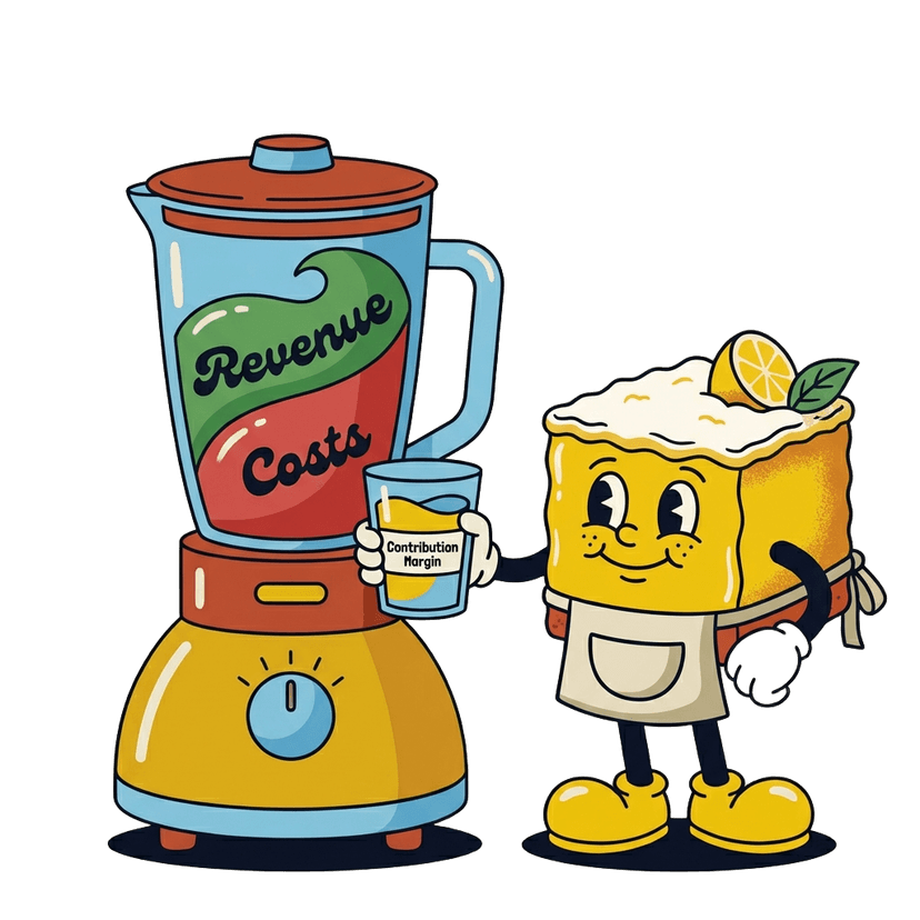 Revenue and costs blend into contribution margin